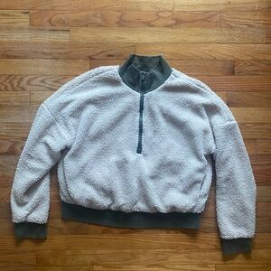 Fabletics quarter-zip sherpa jacket